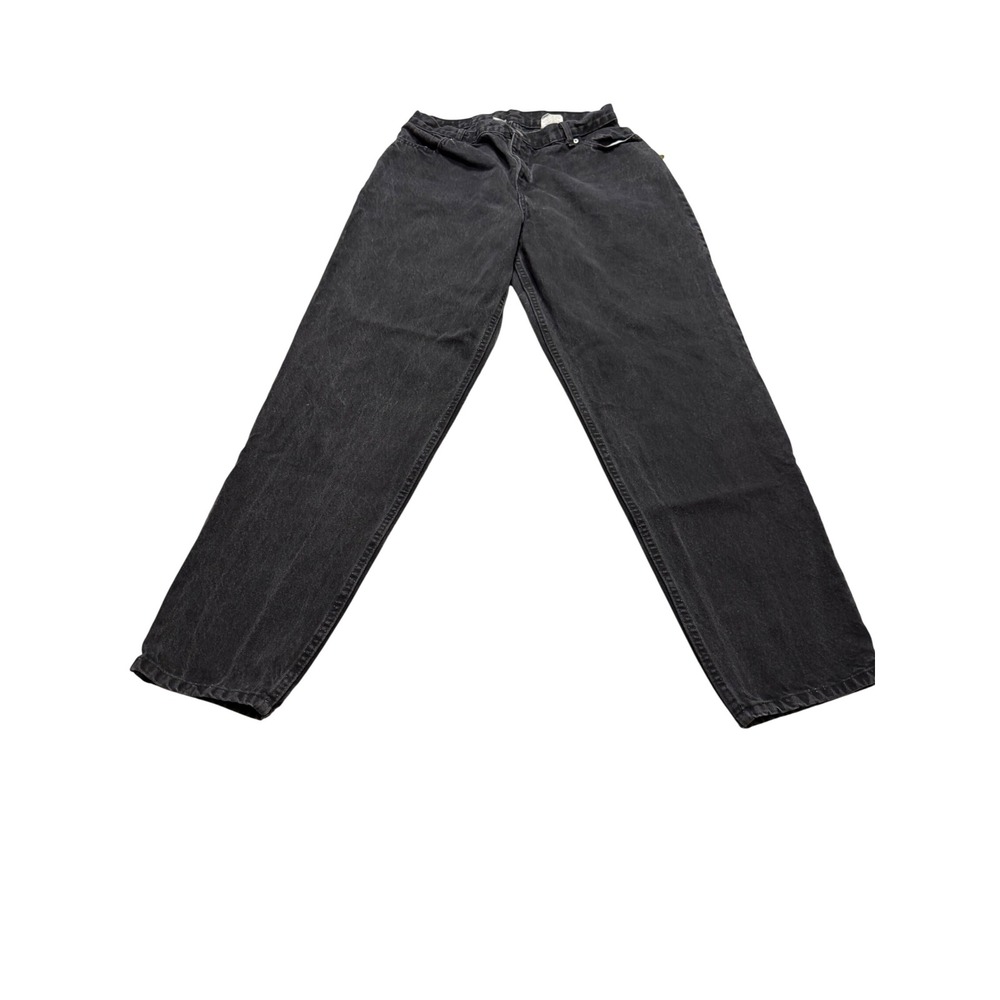 Faded Glory Vintage 90s Black Acid Wash Mom Jeans High Waisted Tapered 18 Tall